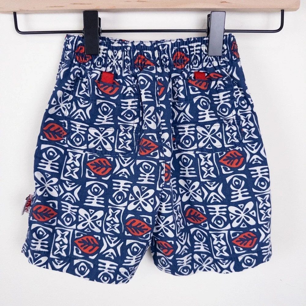 Vintage Gymboree Shorts Blue Tribal Print‎ Cargo Y2K 2001 Baby 18-24 Months